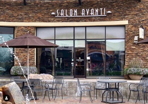 Salon Avanti storefront at Stonecreek Village, Stockton CA